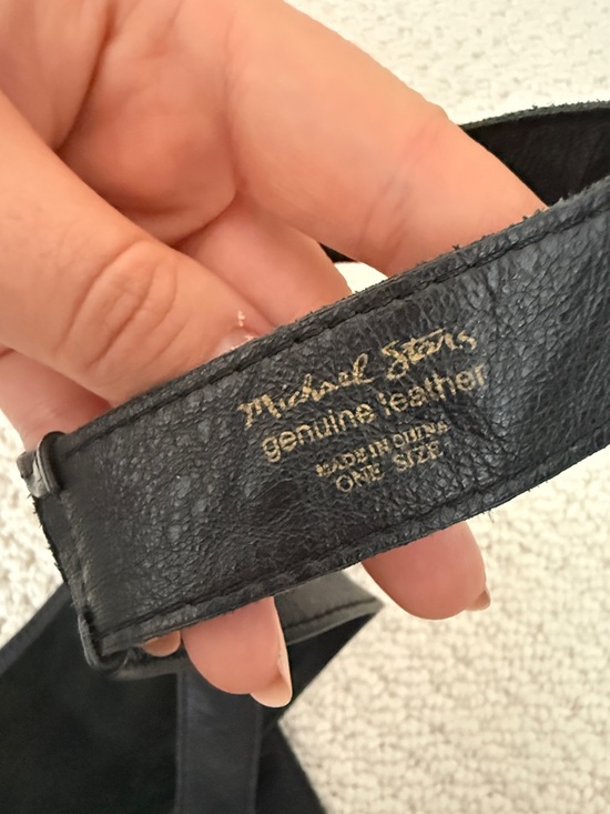 Black Genuine Obi Leather Wrap Belt